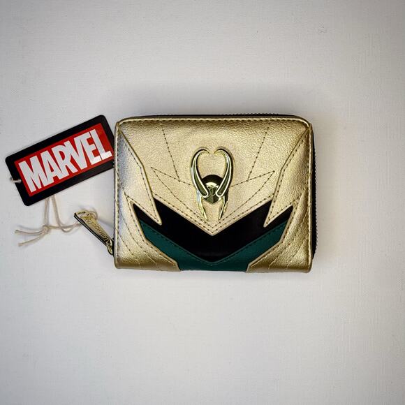 Loungefly Marvel Loki Classic Cosplay Zip Around Wallet 5"x4" New with Tag - Picture 1 of 4